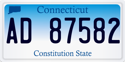 CT license plate AD87582