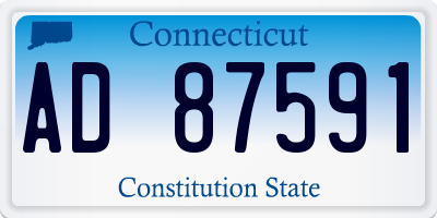 CT license plate AD87591