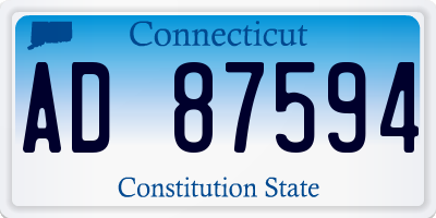 CT license plate AD87594