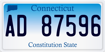 CT license plate AD87596