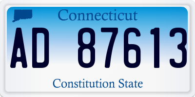 CT license plate AD87613