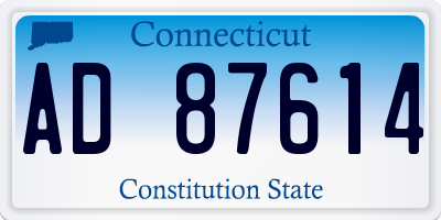 CT license plate AD87614