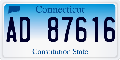 CT license plate AD87616