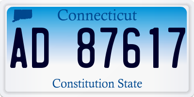 CT license plate AD87617