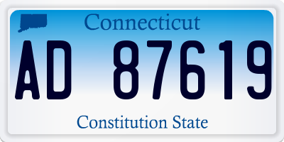 CT license plate AD87619