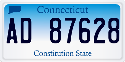 CT license plate AD87628