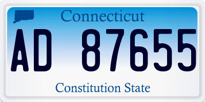 CT license plate AD87655
