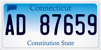 CT license plate AD87659