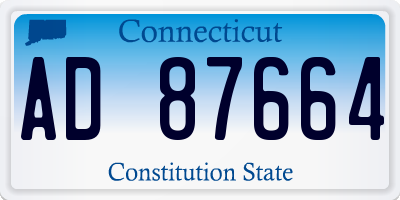 CT license plate AD87664