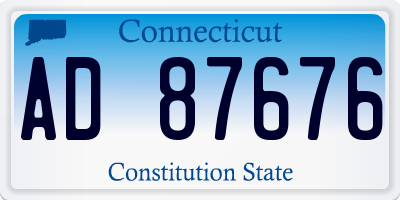 CT license plate AD87676