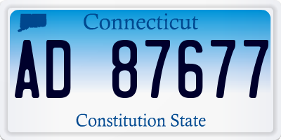 CT license plate AD87677