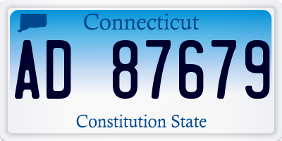 CT license plate AD87679