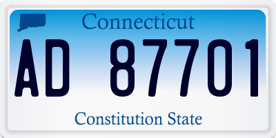 CT license plate AD87701