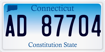 CT license plate AD87704