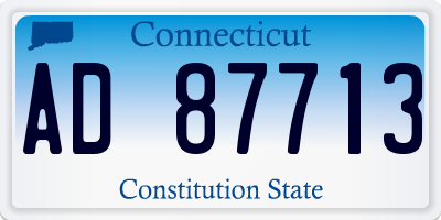 CT license plate AD87713
