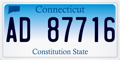 CT license plate AD87716