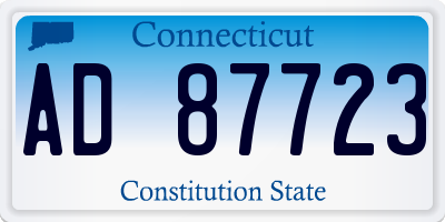 CT license plate AD87723