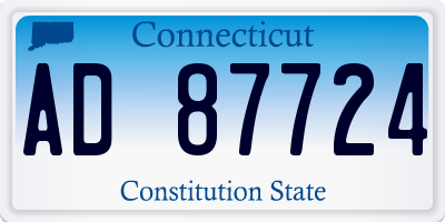 CT license plate AD87724