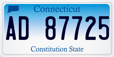 CT license plate AD87725
