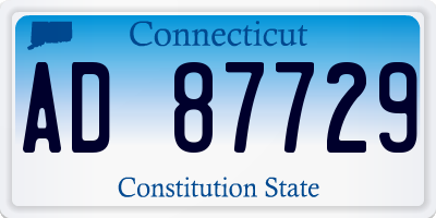 CT license plate AD87729