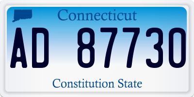 CT license plate AD87730