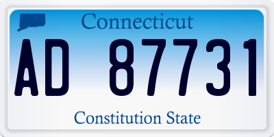 CT license plate AD87731