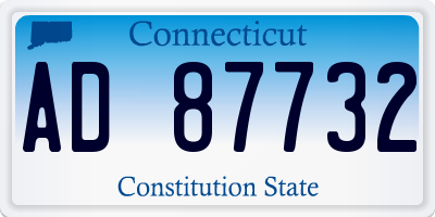 CT license plate AD87732