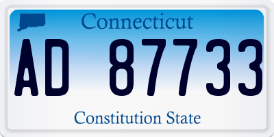 CT license plate AD87733