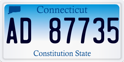 CT license plate AD87735