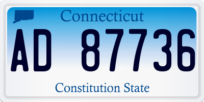 CT license plate AD87736