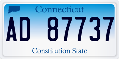 CT license plate AD87737