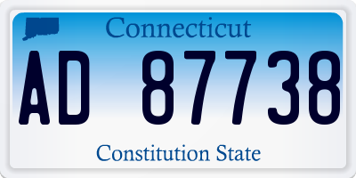 CT license plate AD87738