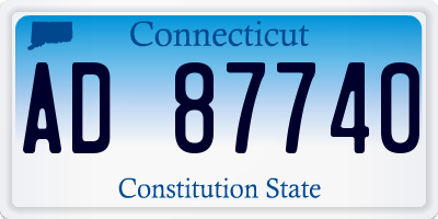 CT license plate AD87740