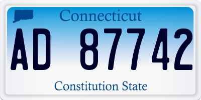 CT license plate AD87742