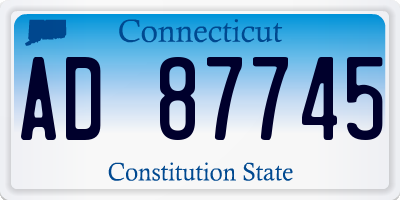 CT license plate AD87745