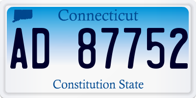 CT license plate AD87752