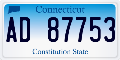 CT license plate AD87753