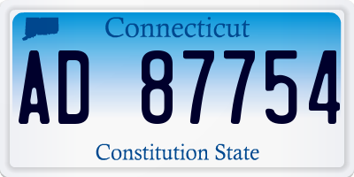 CT license plate AD87754
