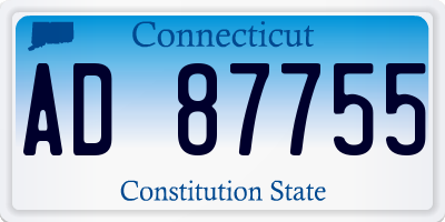 CT license plate AD87755