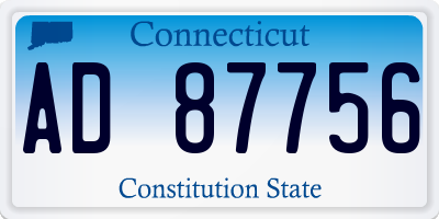 CT license plate AD87756