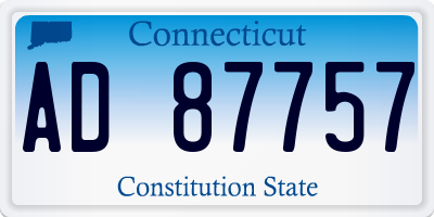 CT license plate AD87757