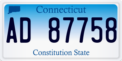 CT license plate AD87758