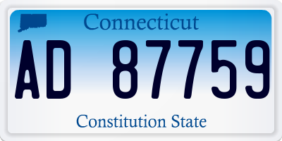 CT license plate AD87759