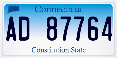 CT license plate AD87764
