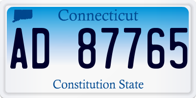 CT license plate AD87765