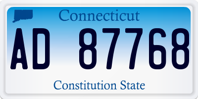 CT license plate AD87768