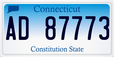 CT license plate AD87773