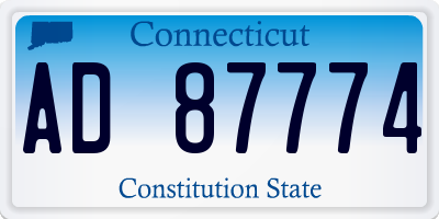 CT license plate AD87774