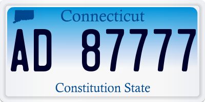 CT license plate AD87777