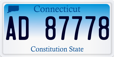 CT license plate AD87778